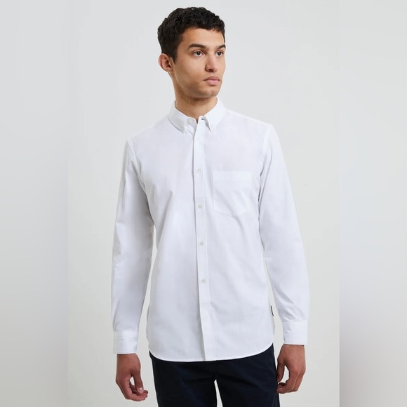 French Connection White Button-Down Shirt - Men’s Medium - Picture 1 of 15